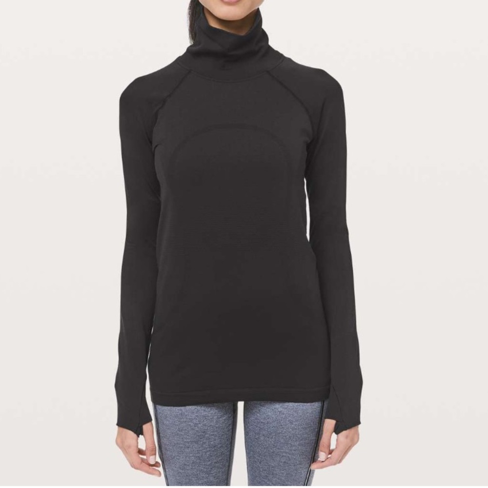 Lululemon Swiftly Speed Turtleneck - Black - Size 6